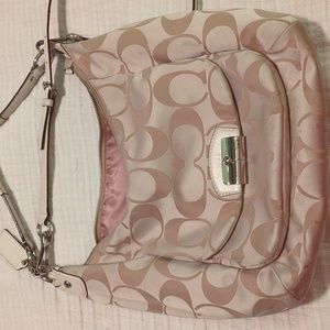 Cream Coach purse